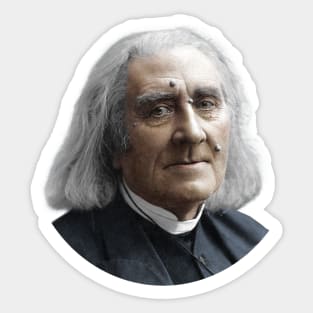 Composer Franz Liszt Portrait - 1886 - Colorized Sticker